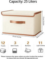 Tuza 2 Pack Storage Bins with Lids, Collapsible Closet Organizer Container - Image 2