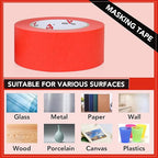 BOMEI PACK Red Painters Tape 1 Inch - Image 7
