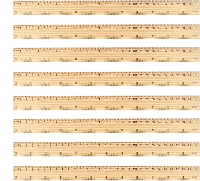 144 Packs Wooden Rulers, 12 Inch Double Sided Wood School Ruler - Image 2