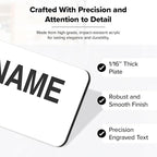 Custom Engraved Name Tags, Magnetic White Name Tags, Personalized Name Tags - Image 3