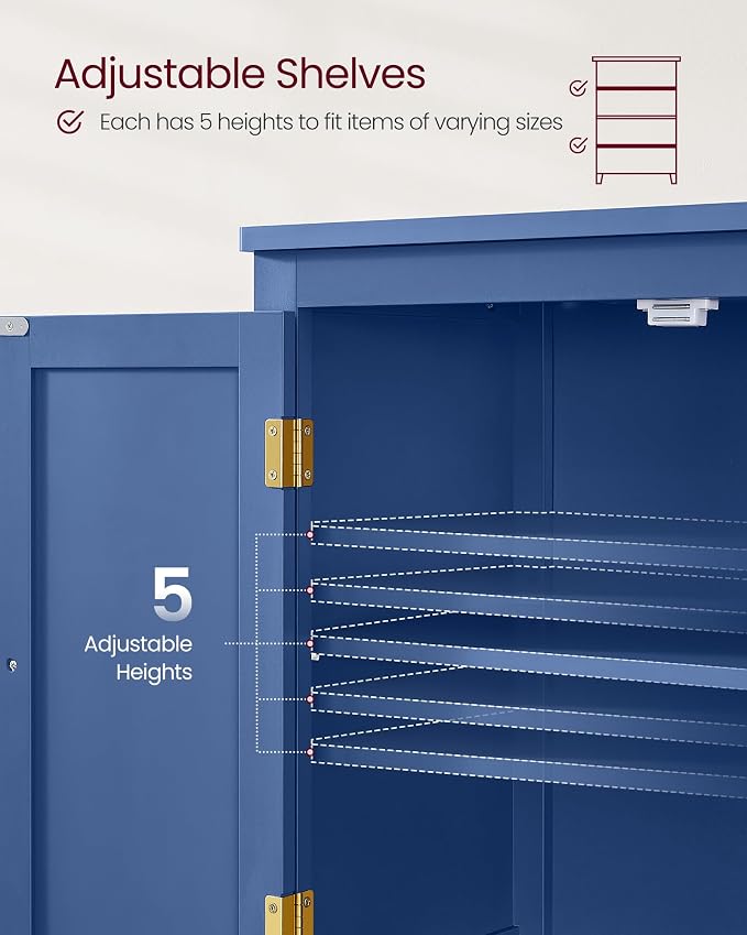 VASAGLE Floor Storage Cabinet, Freestanding Storage Unit - Image 6