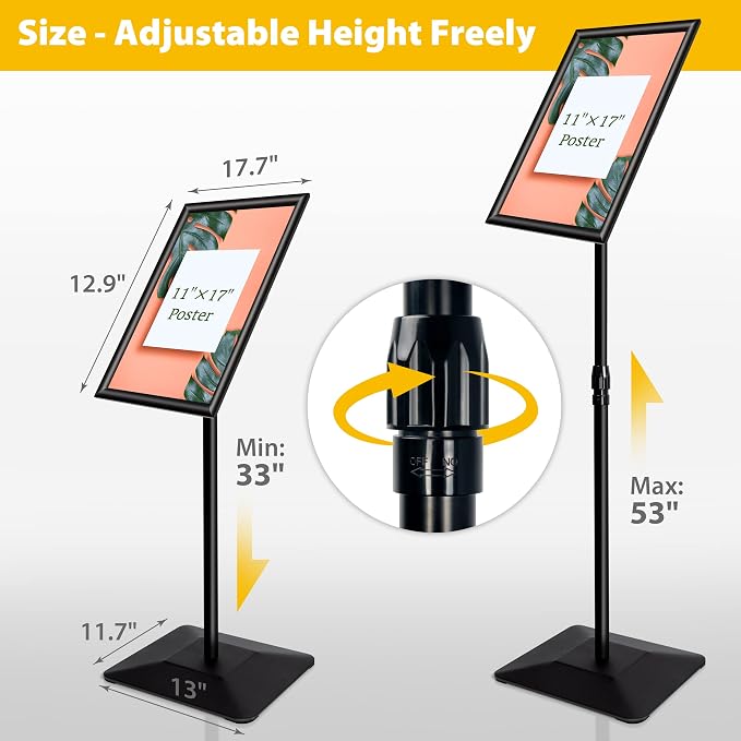 VAIIGO 3 Packs Heavy Duty Pedestal Poster Sign Stand - Image 4
