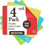 Cooler Kitchen 4 Piece Flexible Plastic Cutting Boards by CoolerKitchen