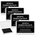 MotiMind 4 Pcs Black Archival Pigment Waterproof Ink Pad by MotiMind
