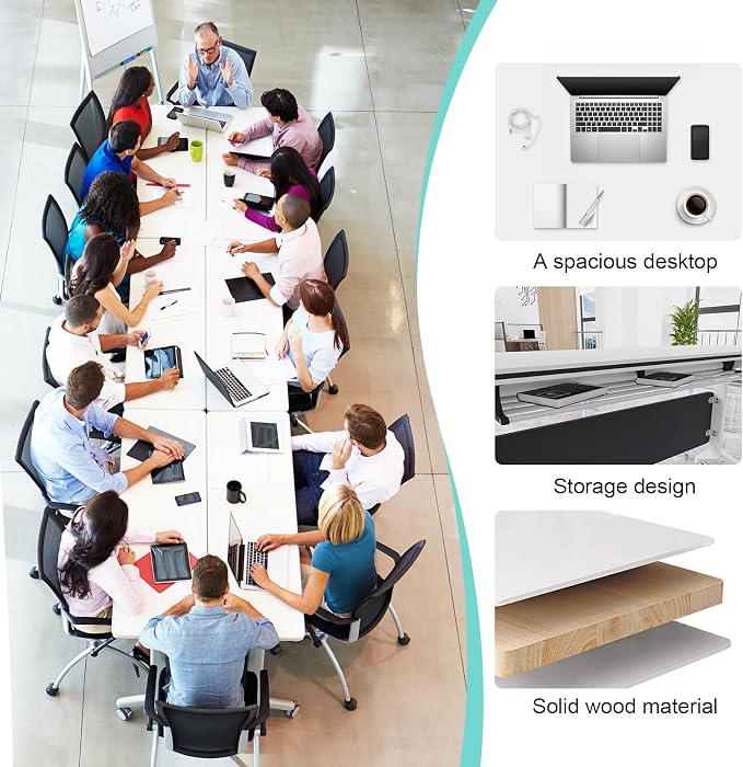 Conference Table, 55.1''Folding Conference Room Table - Image 4