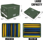 ENGPOW File Box with Lock, Fireproof Document Box with Pockets, Collapsible - Image 5