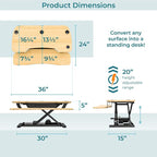 VERSADESK Electric Standing Desk Converter, 36 Inch PowerPro™ Height Adjustable - Image 4