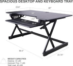 Rocelco 40" Large Height Adjustable Standing Desk - Image 4