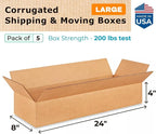 Large Shipping & Moving Boxes 24 x 8 x 4 inches - Image 2