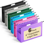 Ansook Legal Size Hanging File Folders Extra Capacity, Heavy Duty 4" Expandable by Ansook