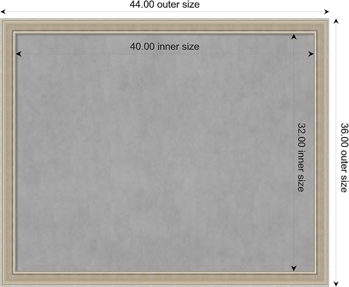 Amanti Art Silver Framed Magnetic Board 36x44 X-Large Vision Board - Image 4