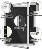 Mifuro 26"x20" Enclosed Bulletin Board, Lockable Weather-Resistant Aluminum - Image 3