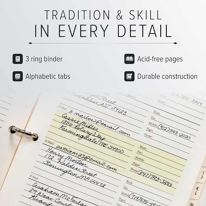 Gallery Leather Large Address Book - Image 6