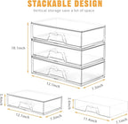 3 Pack Stackable Makeup Organizer, 12.1''L Acrylic Bathroom Organizer and - Image 2