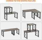 Honiter Desk Shelf for Top of Desk, Wood Desktop Shelf, 2 Tier Adjustable - Image 7
