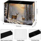 Famame Winter Wild Deer Snow Trees Pencil Holder - Image 3