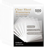 Clear Sheet Protectors for 3 Ring Binder, 500 Pack Plastic Sleeves for Paper by Golbsart