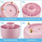 Marbrasse Desk Organizer, 360-Degree Rotating Pen Holder, Desk Organizers and - Image 4