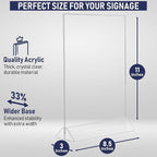 Acrylic Sign Holder 8.5 x 11, T-Shape Menu Holder - Image 2