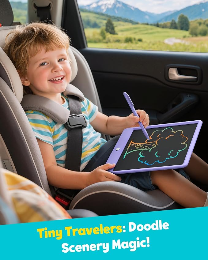TEKFUN LCD Writing Tablet Doodle Board, 12inch Colorful Drawing Travel - Image 7