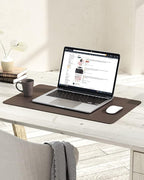 YSAGi Non-Slip Leather Desk Pad, Waterproof Laptop Computer Desk Keyboard Mat - Image 2