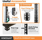 HOMEDANT 28" W 5 Tier Heavy Duty Garage Shelving Adjustable Metal Rack Storage - Image 6