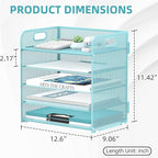 2 Pack 5-Tier Blue Desk Organizer - Image 5