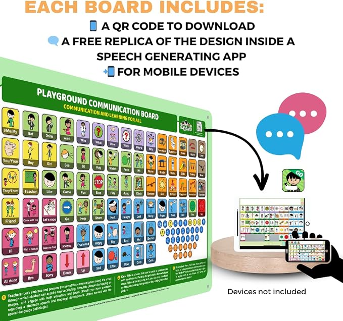 Outdoor Rated Plastic School Playground Communication Board - Image 5
