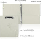 SKYDUE Clipboard Binder with Dividers, 1 Inch 3 Ring Binder with Clipboard on - Image 4