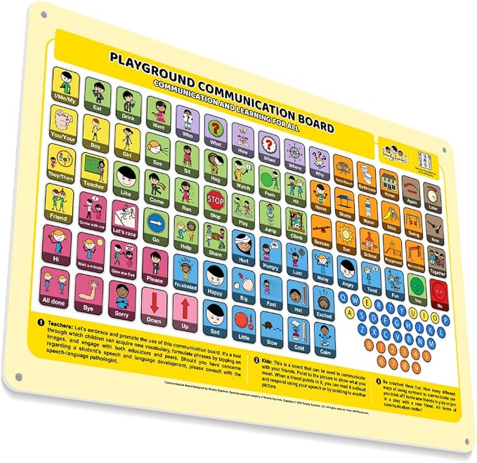 Outdoor Rated Plastic School Playground Communication Board by SmartySymbolsCommunication