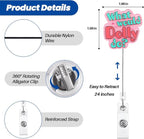 “What Would Dolly Do? Funny Nurse Badge Reel, Cute Retractable ID Card Badge - Image 2
