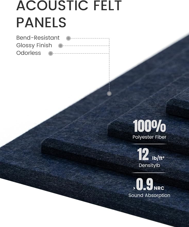 Large Felt Bulletin Board 48" x 36", Cork Board Alternative - Image 4
