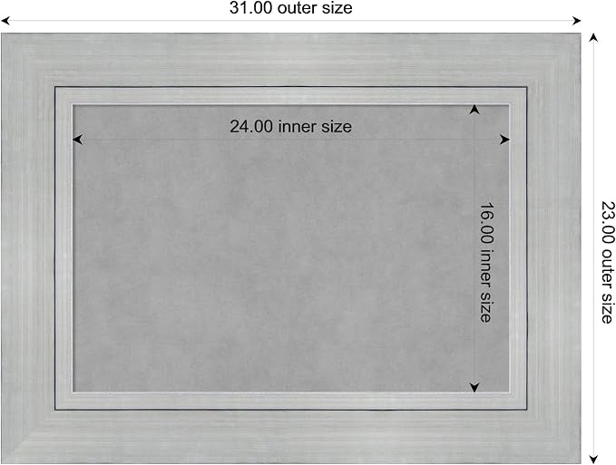Amanti Art Silver Framed Magnetic Board 23x31 Medium Vision Board - Image 4