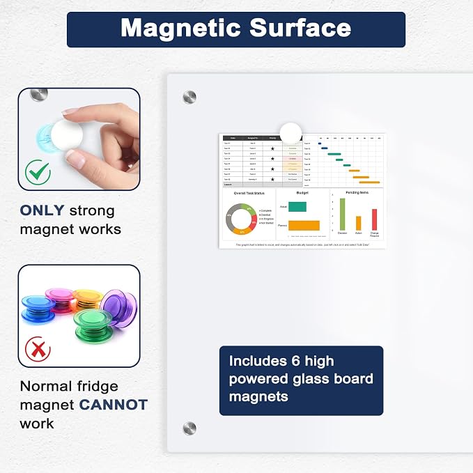Magnetic Glass Whiteboard, Classroom - Image 4