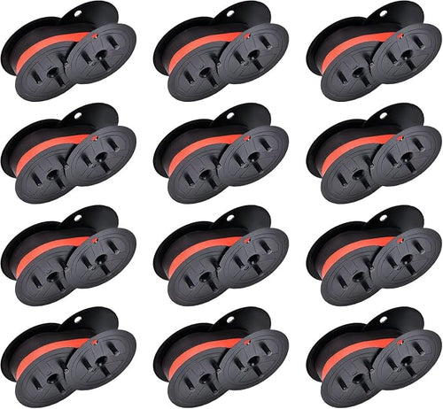 12-Pack Canon Calculator Ribbon Red/Black – 18ft x 0.5in Sharp EL-1197PIII by Home