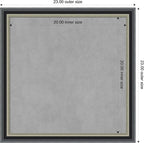 Amanti Art Black Framed Magnetic Board 23x23 Medium Vision Board - Image 3