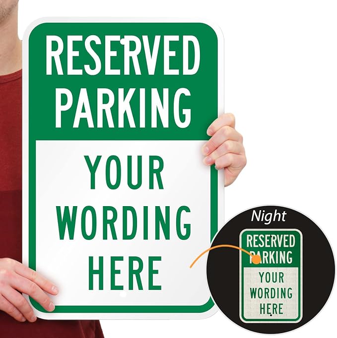 SmartSign 18 x 12 inch “Reserved Parking” Custom Metal Sign - Image 2