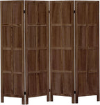 Leesinwing Wood Room Divider 4 Panel Folding Privacy Screen, Classic 5.6Ft - Image 6
