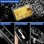 200 Pcs Clear Plastic Horizontal Name Badge ID Card Holders - Image 5