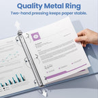 SUNEE 3 Ring Binder 1.5 Inch 1 Pack, Haze Blue - Image 2