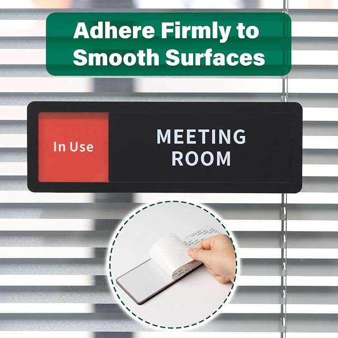 Office Room Door Sign Do Not Disturb, Versatile In-Use/Available Slider Sign - Image 4