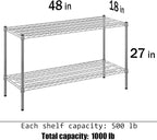 Regal Altair 18" Deep x 48" Wide x 27" Height Wire Shelving Kit | 2-Tier | NSF - Image 3