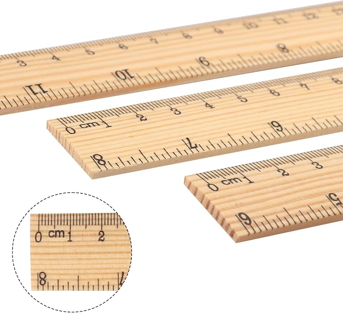 288 Packs Wooden Rulers, 6 Inch Double Sided Wood School Ruler - Image 3
