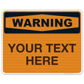Custom Warning Sign, OSHA Sign, 24x30 Inches, 3M EGP Reflective .080 Aluminum by SigoSigns