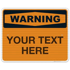 Custom Warning Sign, OSHA Sign, 24x30 Inches, 3M EGP Reflective .080 Aluminum by SigoSigns