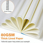 Eersida 20 Pack A5 Spiral Notebook College Ruled Spiral Notebook Bulk 5.5 x 8.3 - Image 3