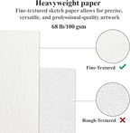 8" x 10" Sketch Book, 100 Sheets Hardcover Sketchbook, 68 lb/100gsm Drawing - Image 3
