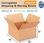 Medium Moving & Shipping Boxes 12 x 12 x 6 inches - Image 2