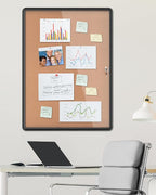 Mifuro 38"x28" Enclosed Bulletin Board, Lockable Weather-Resistant Aluminum - Image 2