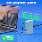 USB C Charger 300W USB C Charger Block 8-Ports GaN IV Fast Charging Station - Image 5